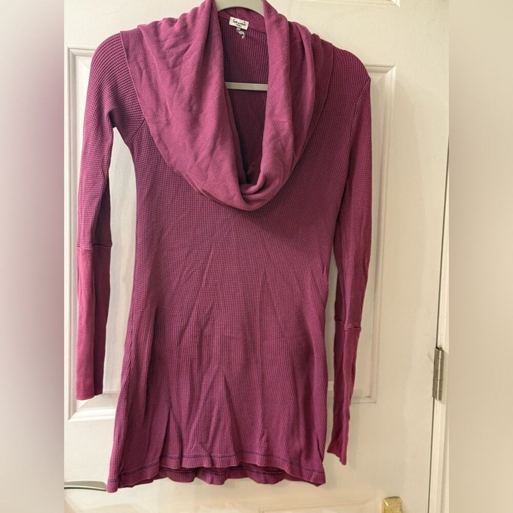 Splendid Pink Cowl Neck Sweater